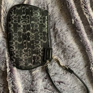 Black Coach Wristlet